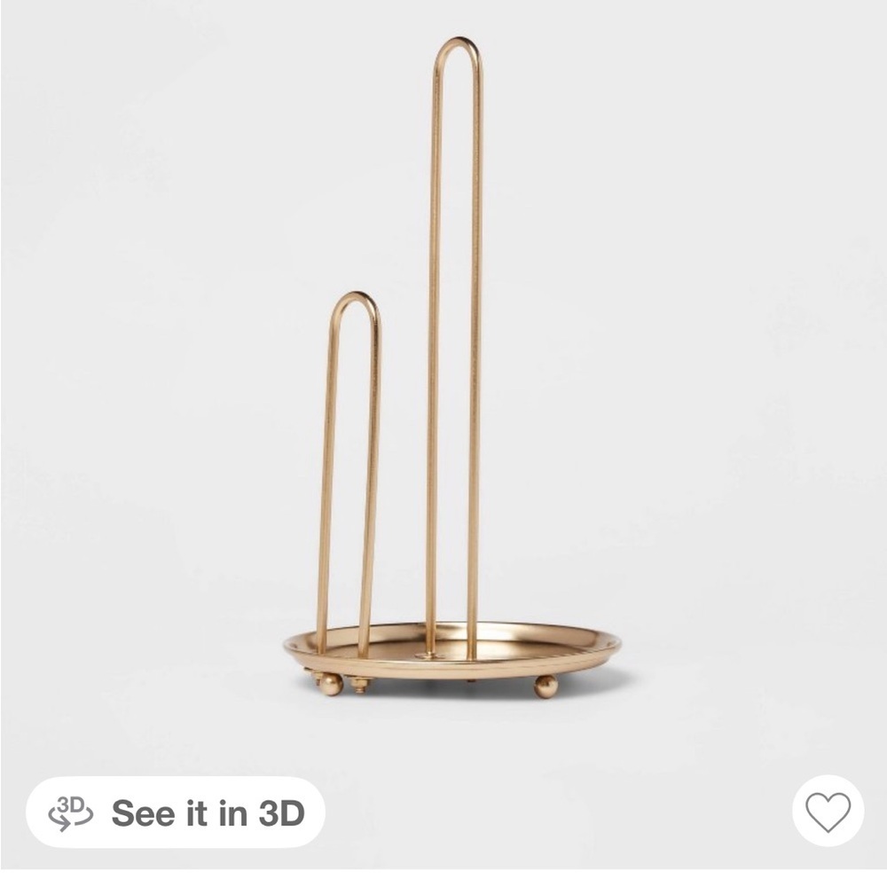 Delavan Collection Metal Wire Paper Towel Holder Gold - Threshold